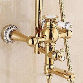 Shower Tap Traditional Rain Shower / Handshower Included Brass Ti-PVD