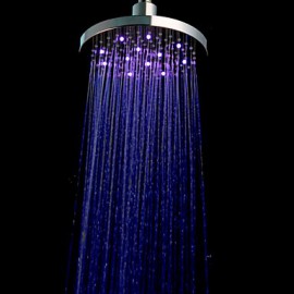 8 Inch LED Shower With 3 Color Changing LED Rainfall Shower