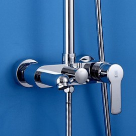 Shower Tap Contemporary Rain Shower / Handshower Included Brass Chrome