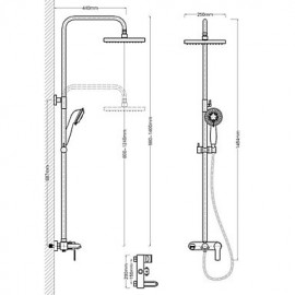 Shower Tap Contemporary Rain Shower / Handshower Included Brass Chrome