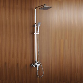 Shower Tap Contemporary Rain Shower / Handshower Included Brass Chrome