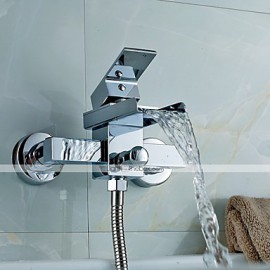 Bathtub Shower Tap Contemporary / Thermostatic / Handshower Included Brass Chrome