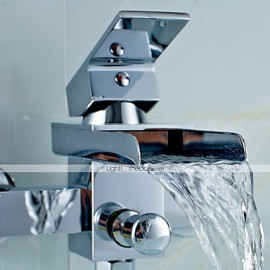 Bathtub Shower Tap Contemporary / Thermostatic / Handshower Included Brass Chrome