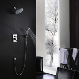 Shower Tap Contemporary Rain Shower / Handshower Included Brass Nickel Brushed