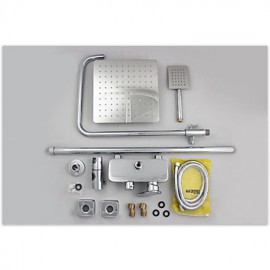 New Arrival Contemporary Chrome Finished 8 Inch In Wall Shower Set with Shower Head and Hand Shower