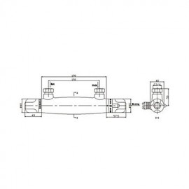 Shower Tap Contemporary Thermostatic Brass Chrome