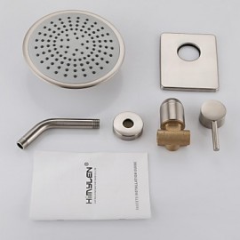 Shower Tap Contemporary Rain Shower Brass Nickel Brushed