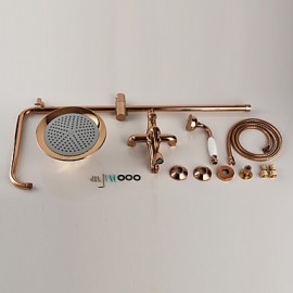 Shower Tap Antique Rain Shower / Handshower Included Brass Rose Gold