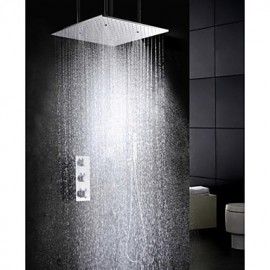 Shower Tap Contemporary Thermostatic / Rain Shower / Handshower Included Brass Chrome