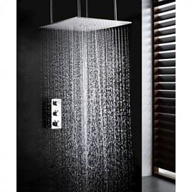 Shower Tap Contemporary Thermostatic / Rain Shower / Handshower Included Brass Chrome