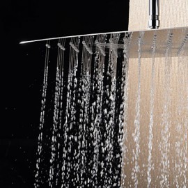 Contemporary Chrome Brass Shower Tap with Air Injection Technology Shower Head