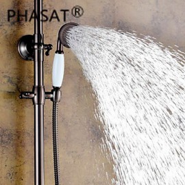 Shower Tap Antique Rain Shower / Handshower Included Brass Oil-rubbed Bronze