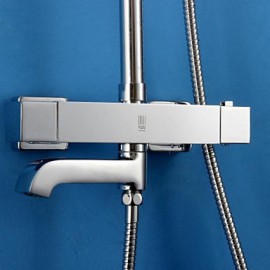 Shower Tap Contemporary Thermostatic / Rain Shower / Handshower Included Brass Chrome